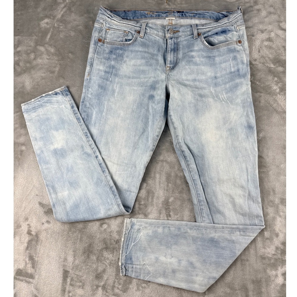 Ruehl No.925 Light Wash Slim Tapered Low Rise Distressed Premium Jeans Mens 29